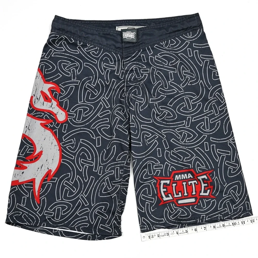 MMA Elite Board Shorts Mens Medium Dragon‎ Fighting Martial Arts Swim Trunks
